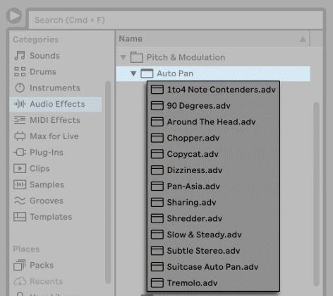 Файл:Ableton Live Presets in the Browser.png