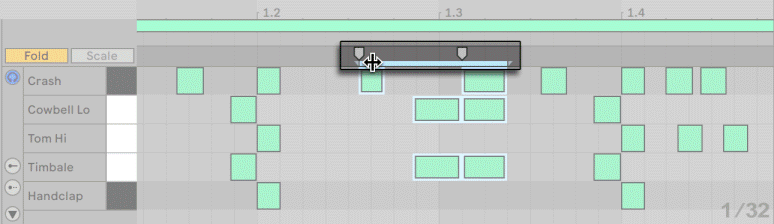 Ableton Live MIDI Note Stretch Markers.png