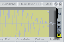 Файл:Ableton live The Sample Tab’s Vertical Zoom slider, and Channel Buttons.png