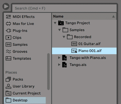 Файл:Ableton Live A Second Version of the Live Set Has Been Added to the Project.png