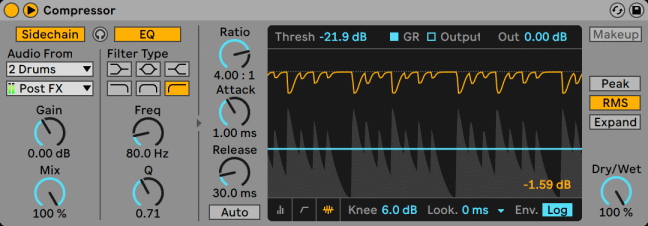 Файл:Ableton Live The Compressor Device With Sidechain Section.png