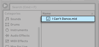 Файл:Ableton Live MIDI Files Are Dragged in from Live’s Browsers.png