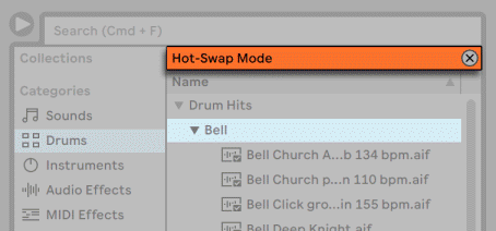 Файл:Ableton Live The Browser in Hot-Swap Mode.png