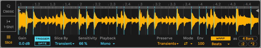 Ableton Live The Sample Tab in Slicing Playback Mode.jpg