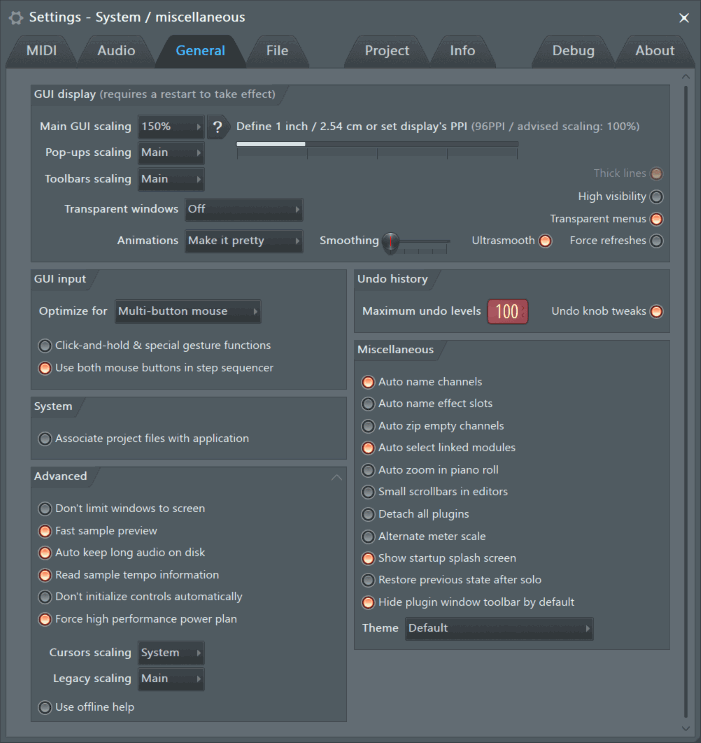 Fl Studio Настройки General — wikisound