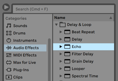 Ableton Live Live’s Built-in Devices Are Available from the Browser.png
